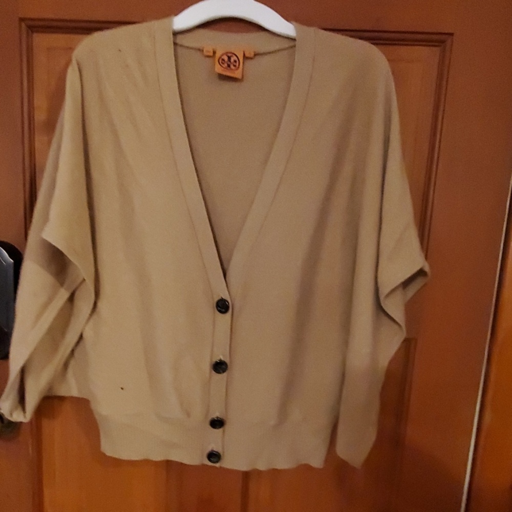 Tory Burch tan cardigan